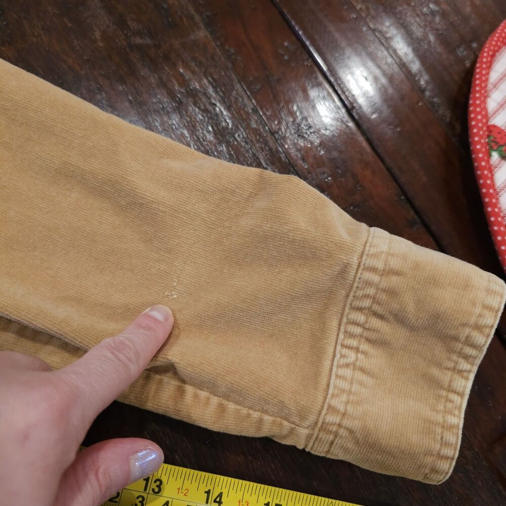 y2k twee corduroy jacket XL tan utility pockets oversized buttons cargo 2010s - Picture 4 of 9